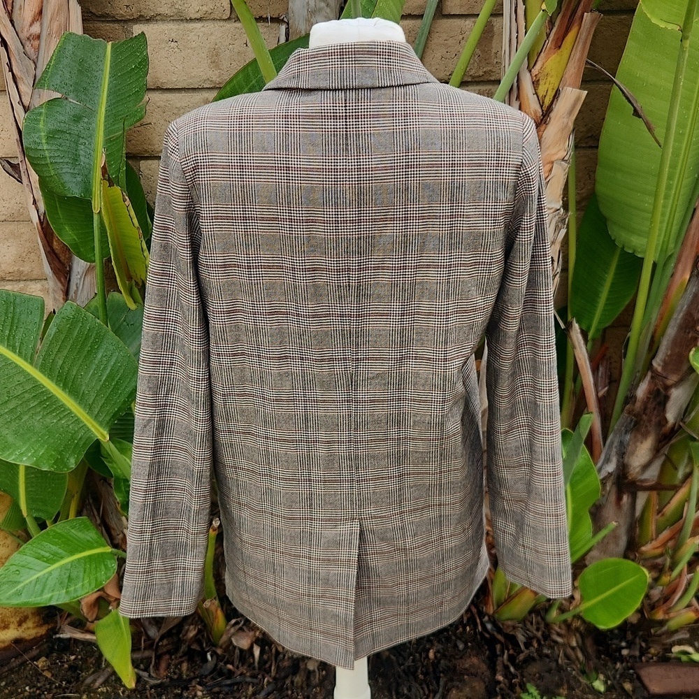 L*SPACE x Tessa Brooks Nadia Plaid Blazer Jacket M - Picture 5 of 9